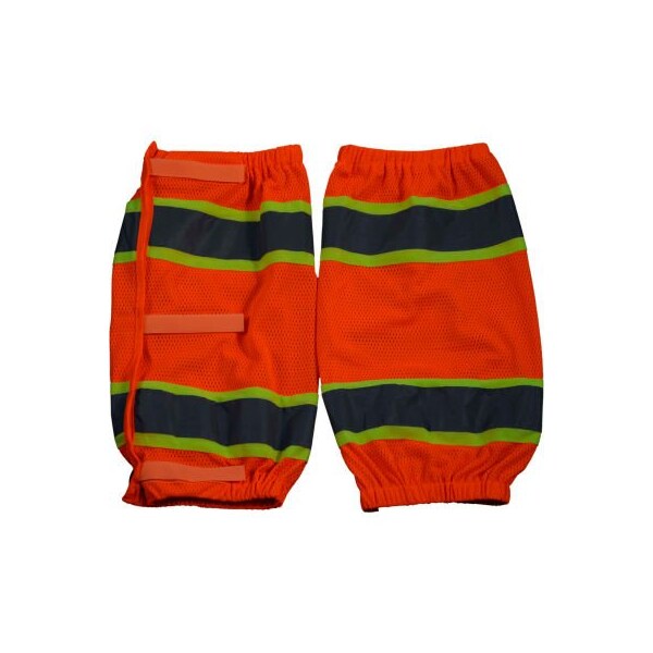 Petra Roc Inc Petra Roc Leg Gaiter, ANSI Class E, Polyester Mesh, Orange/Lime, One Size, 1 Pair OMGL-CE - main